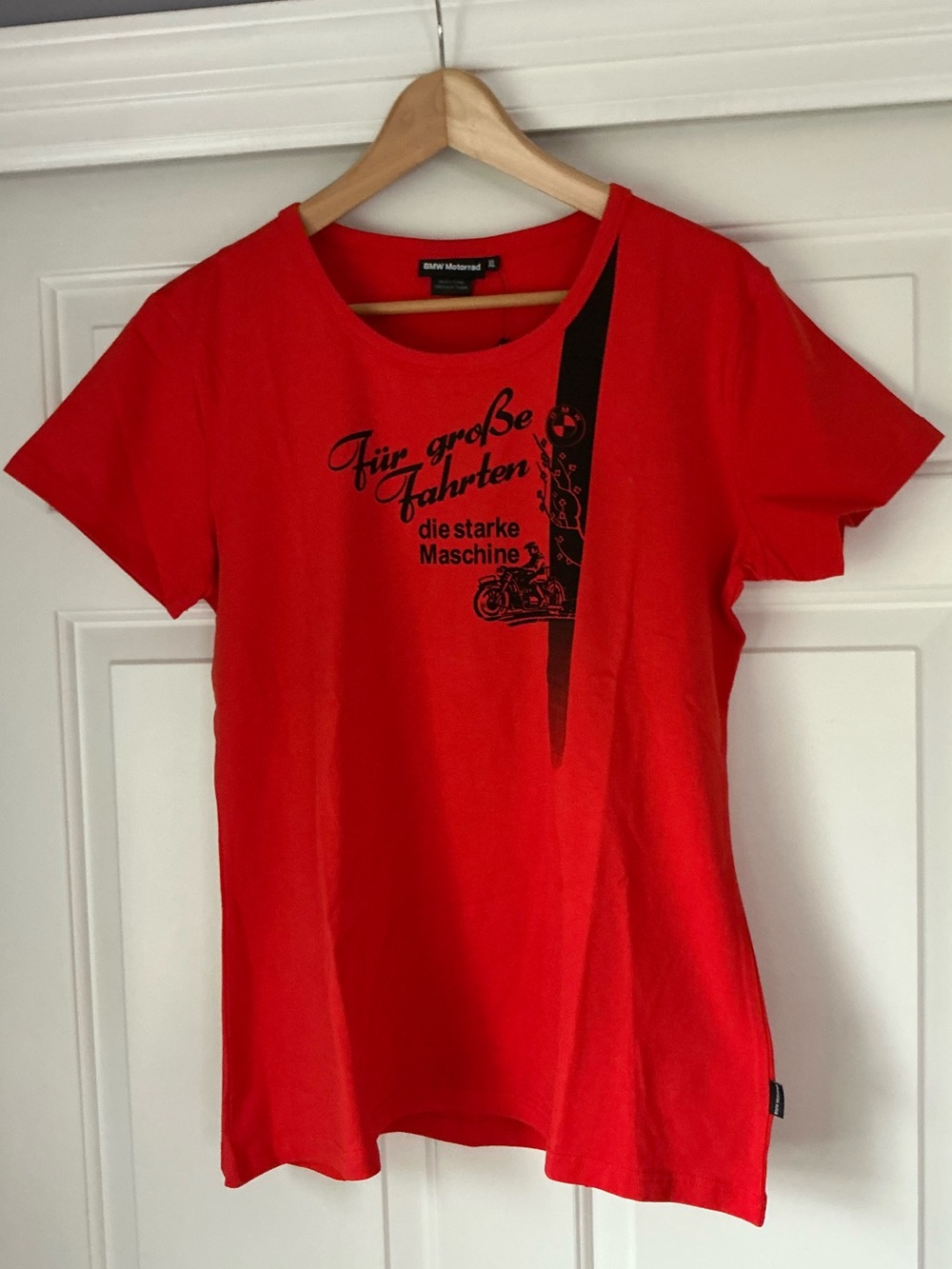 BMW Motorrad Cotton Short Sleeve Biker Graphic Red Tee XL